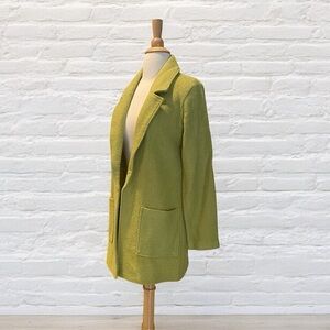 Rachel Zoe Lime Green Wool Blend Blazer Coat